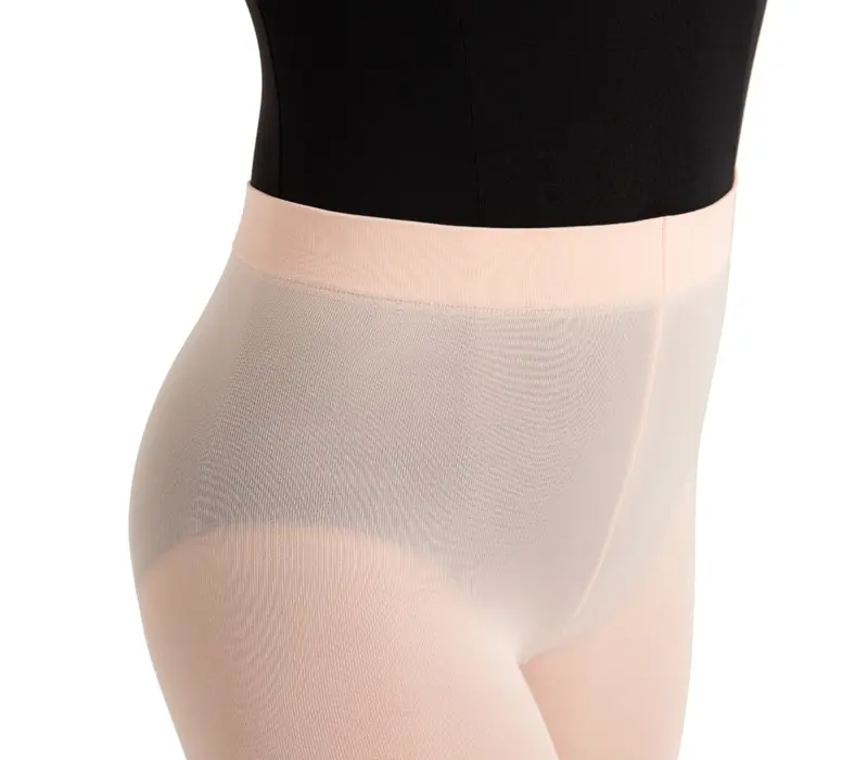 Capezio ultra soft Footed Tight, ciorapi de fete cu talpa plină - Roz balet Capezio