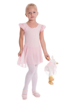 Capezio body de balet pentru copii cu fustiță