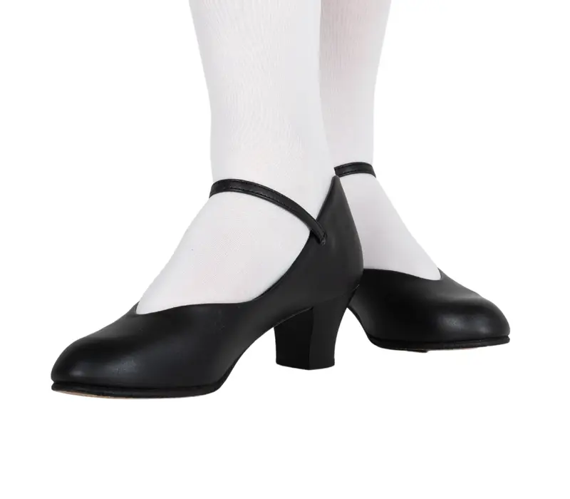 Capezio Jr Footlight, pantofi de caracter - Negru