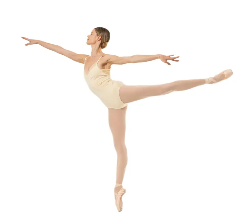 Capezio Anemoia Leotard, dres de damă pe bretele subțiri - Galben deschis - Butter Capezio