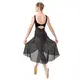 Capezio, costum de balet cu bretele late - Negru
