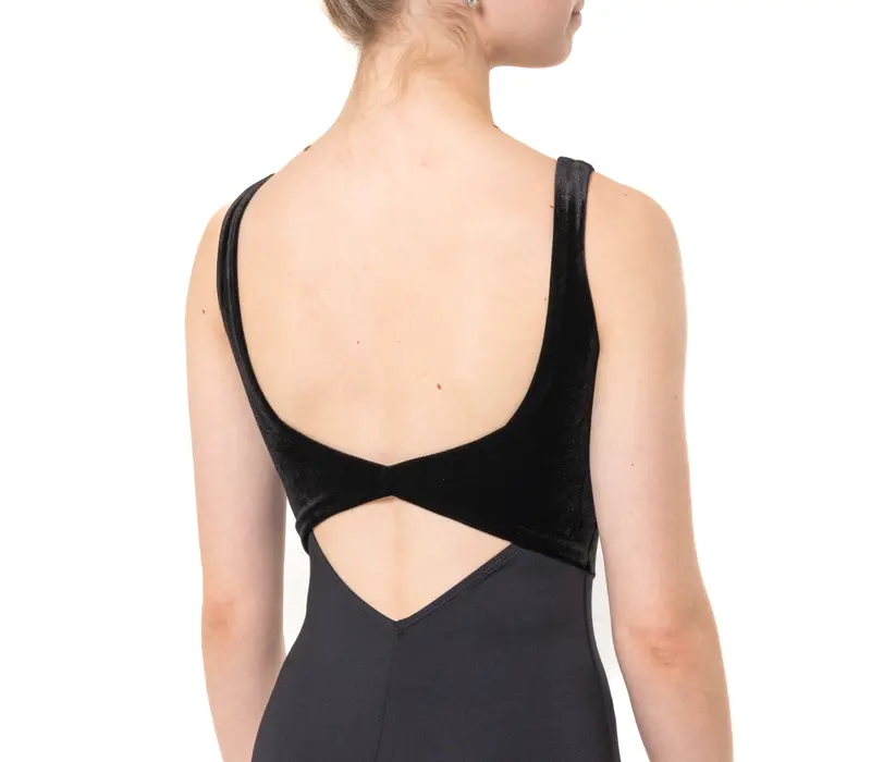 Capezio, costum de balet cu bretele late - Negru