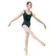 Capezio, costum de balet cu bretele late - Verde - dark green