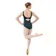 Capezio, costum de balet cu bretele late - Verde - dark green