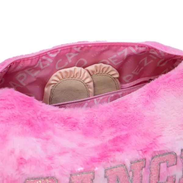 Capezio Faux Fur Duffle, geantă ovală pentru fete