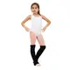 Capezio costum de balet pentru copii cu curea si bretele late - Alb