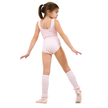 Capezio costum de balet pentru copii cu curea si bretele late - Roz - roz deschis