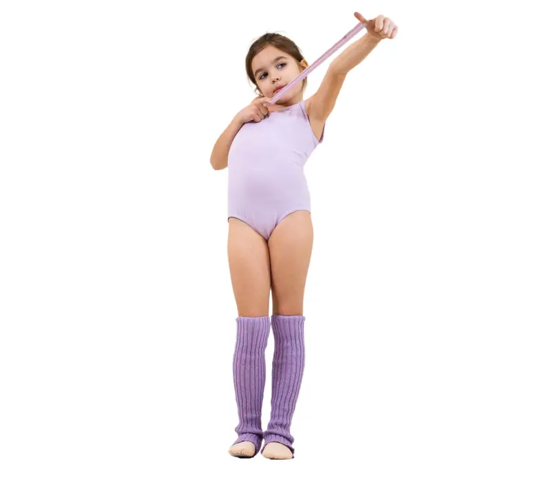 Capezio costum de balet pentru copii cu curea si bretele late - Lavanda Capezio costum de balet pentru copii cu curea si bretele late - Lavanda