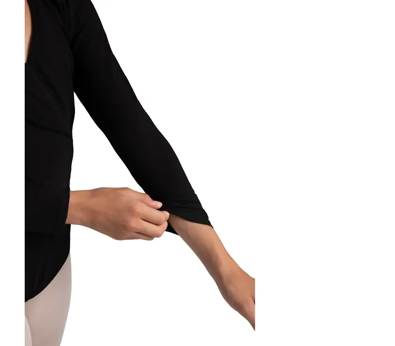 Capezio cross over top, top pentru încălzire pentru fete - Roșu granat Capezio
