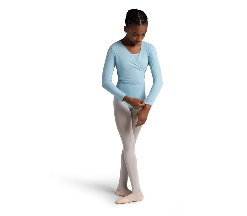 Capezio cross over top, top pentru încălzire pentru fete - Roșu granat Capezio