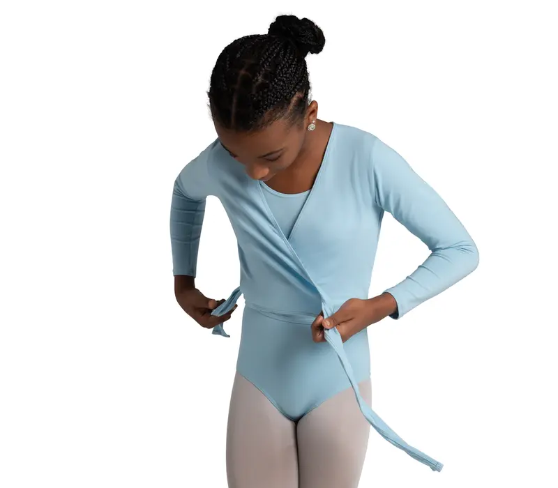 Capezio cross over top, top pentru încălzire pentru fete - Roșu granat Capezio