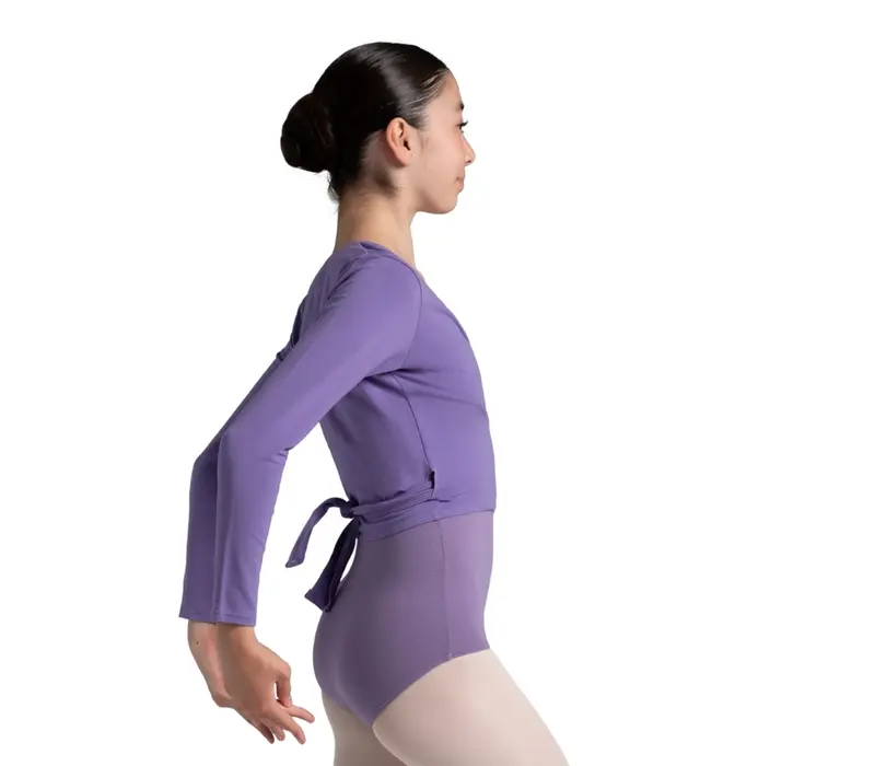 Capezio cross over top, top pentru încălzire pentru fete - Roșu granat Capezio