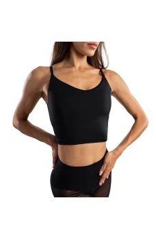 Capezio Dance Cami top, top latino de antrenament pentru femei pe bretele