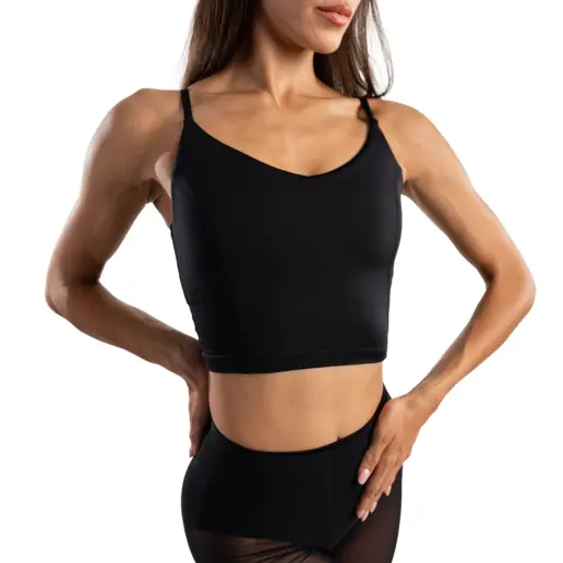 Capezio Dance Cami top, top latino de antrenament pentru femei pe bretele