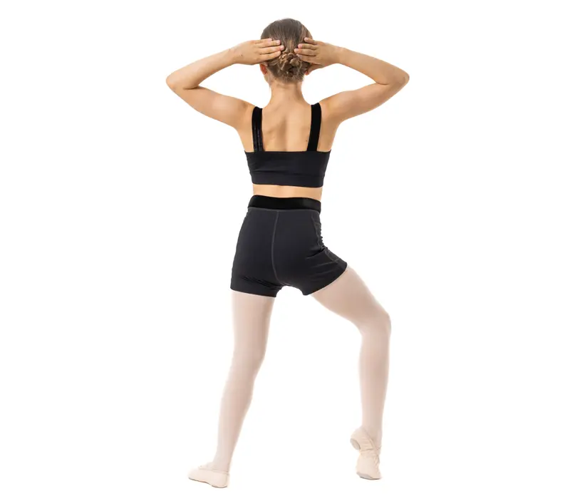 Capezio Catherine Top, crop top pentru fetițe - Negru