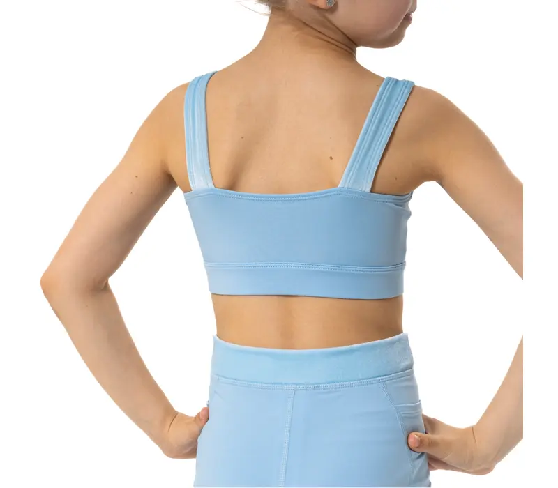Capezio Catherine Top, crop top pentru fetițe - Albastru închis Capezio