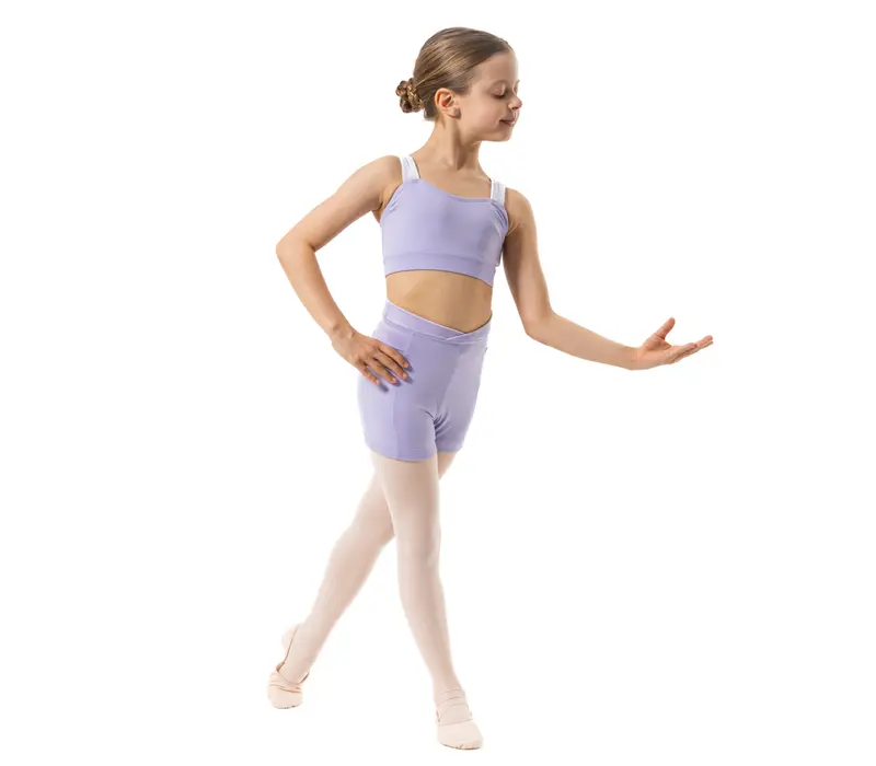 Capezio Catherine Top, crop top pentru fetițe - Lavanda