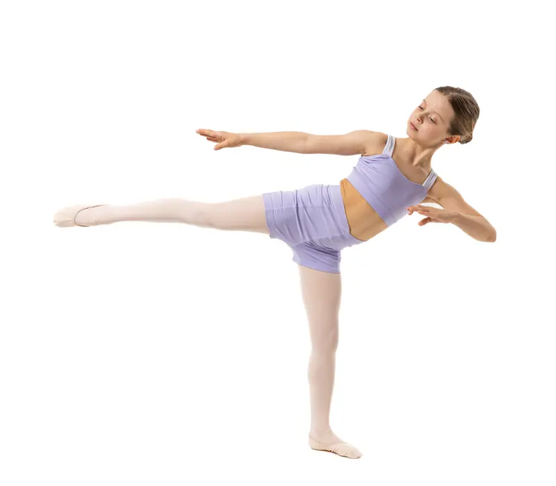 Capezio Catherine Top, crop top pentru fetițe - Lavanda