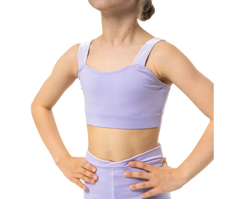 Capezio Catherine Top, crop top pentru fetițe - Lavanda