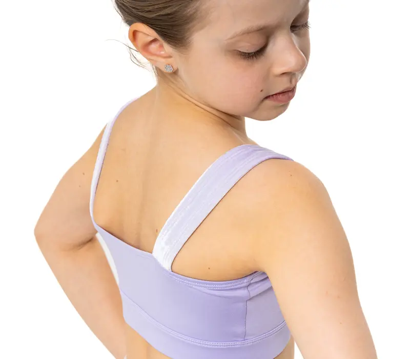 Capezio Catherine Top, crop top pentru fetițe - Lavanda
