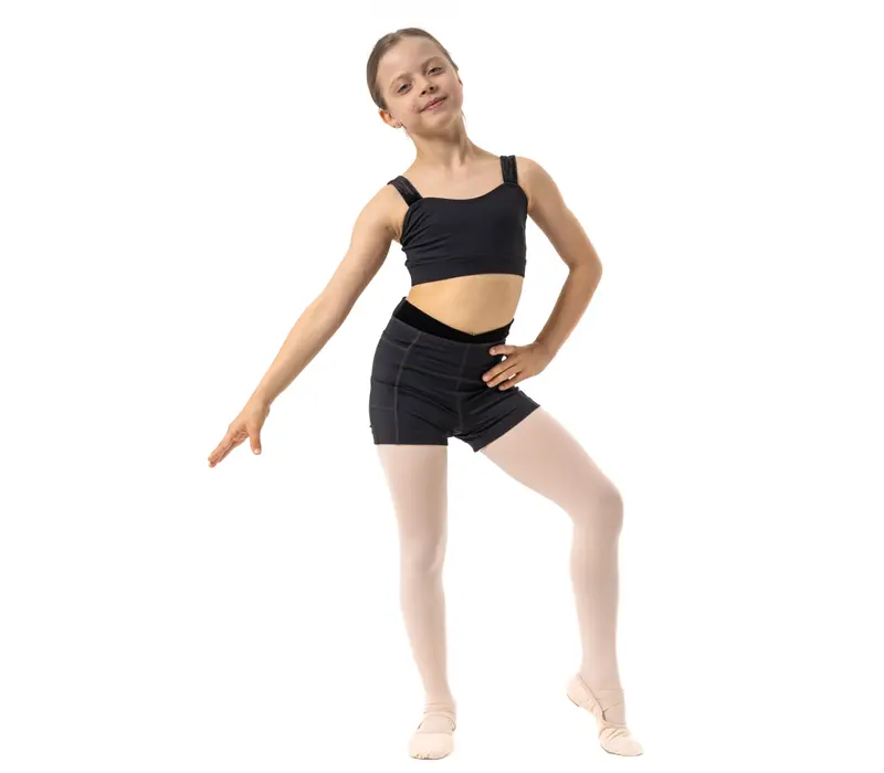 Capezio Catherine Top, crop top pentru fetițe - Negru
