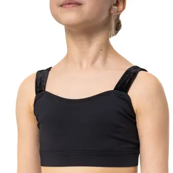Capezio Catherine Top, crop top pentru fetițe - Negru