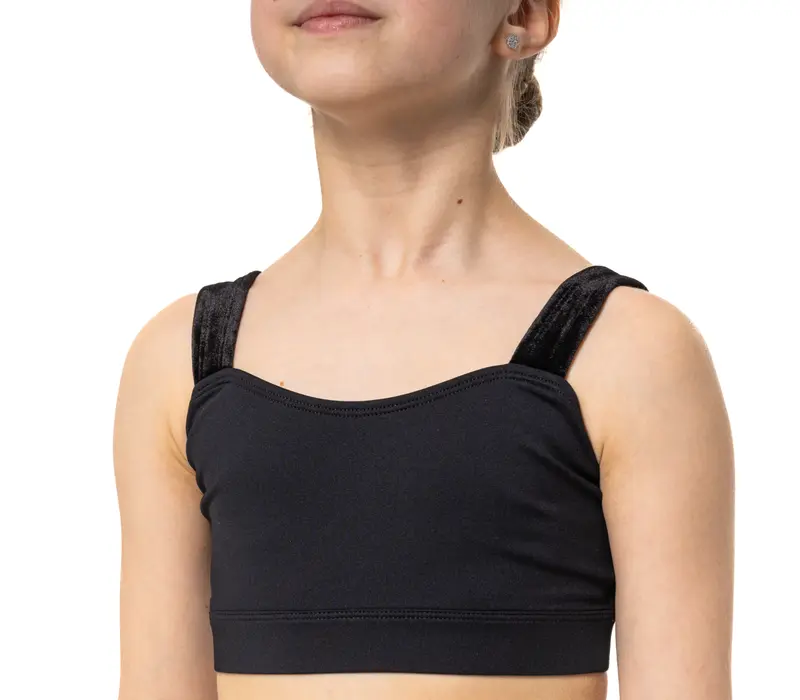Capezio Catherine Top, crop top pentru fetițe - Negru