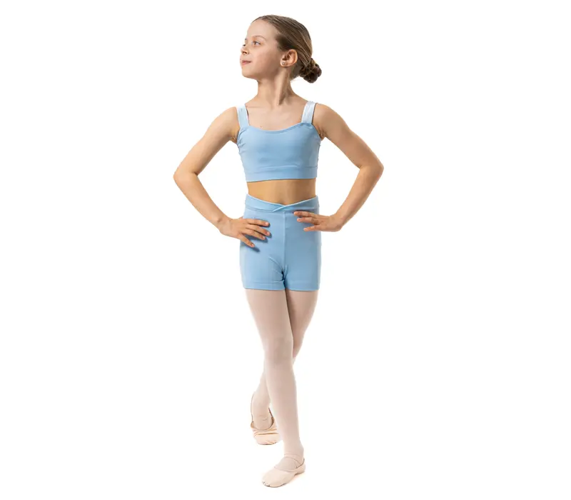 Capezio Catherine Top, crop top pentru fetițe - Albastru închis Capezio