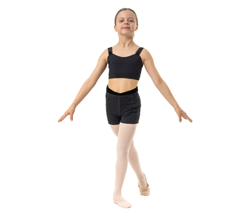 Capezio Catherine Top, crop top pentru fetițe - Negru