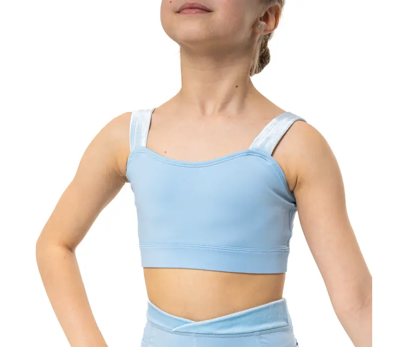 Capezio Catherine Top, crop top pentru fetițe - Albastru închis Capezio