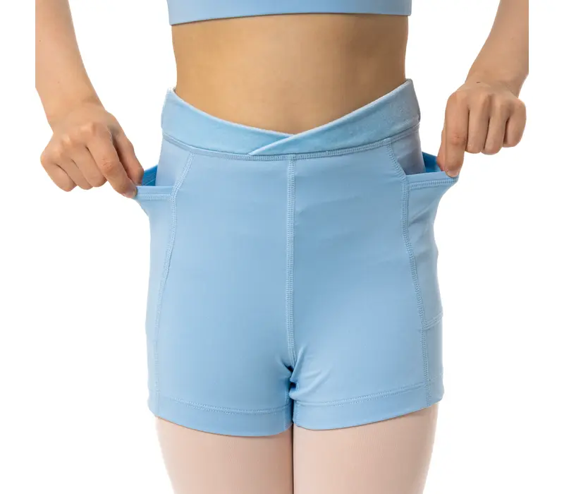 Capezio Charlotte Short, pantaloni scurți pentru fetițe - Albastru închis Capezio