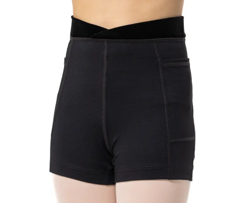 Capezio Charlotte Short, pantaloni scurți pentru fetițe - Negru