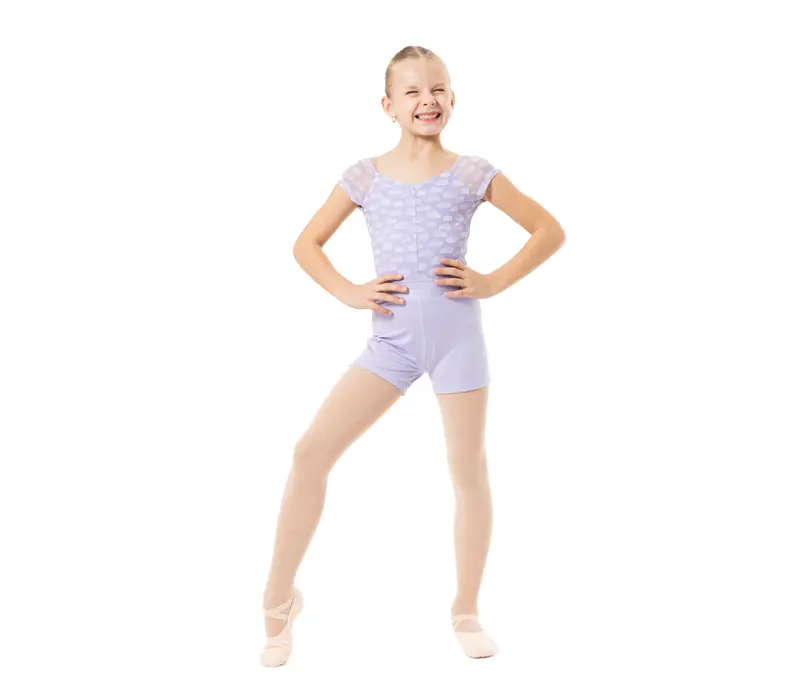 Capezio Cloud Nine Sunburst, pantaloni scurţi pentru fete - Violet lavandă Capezio