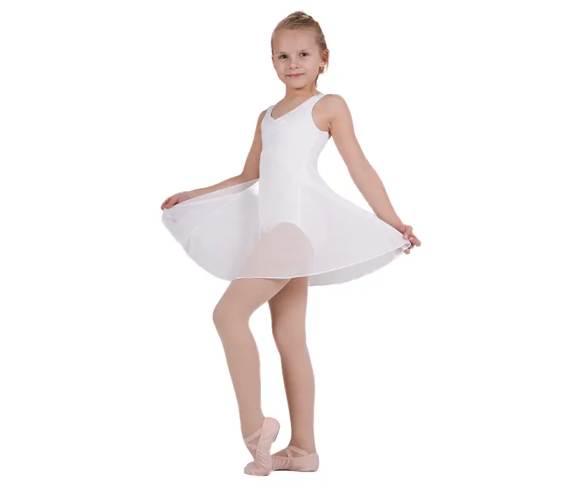 Capezio Empire dress, rochie de balet pentru copii - Alb