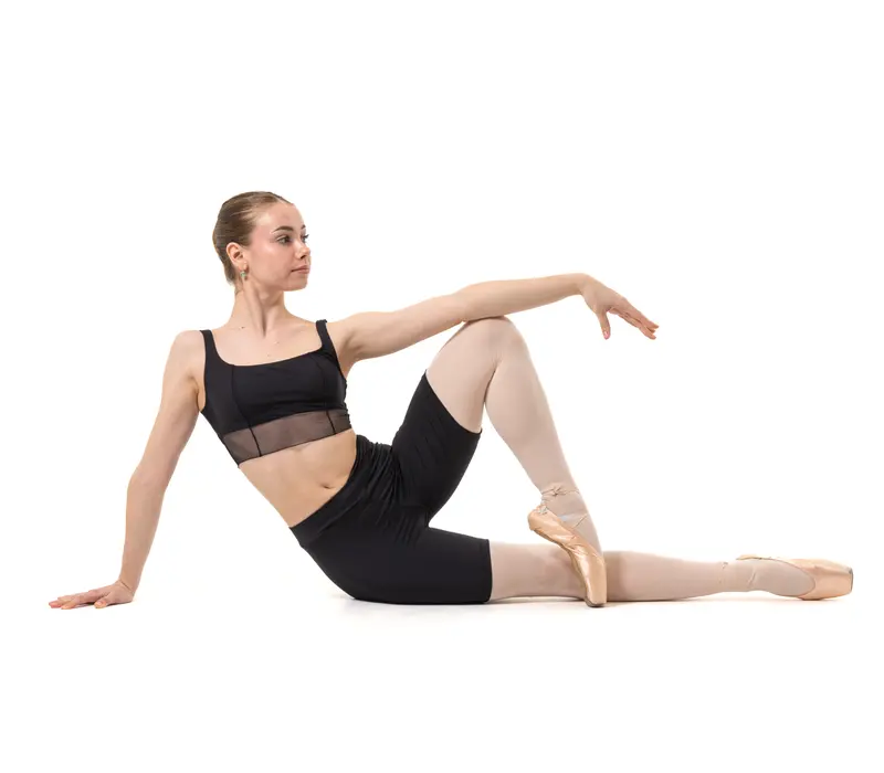 Capezio Goddes Sculpt Bra, top cu bretele late - Negru