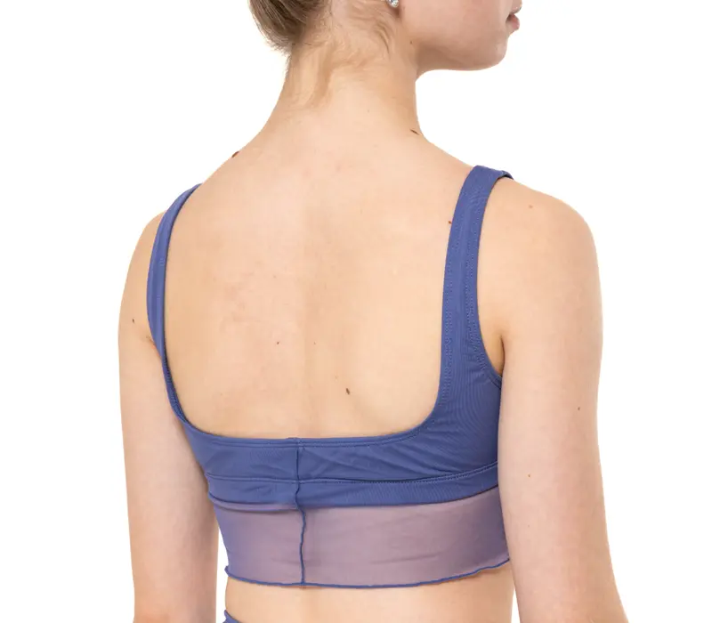 Capezio Goddes Sculpt Bra, top cu bretele late - Albastru - storm blue