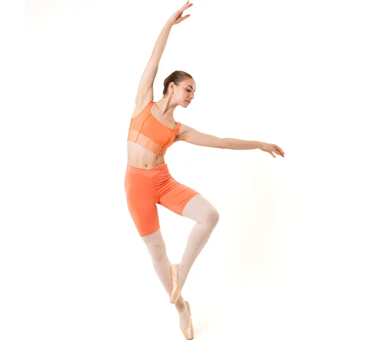 Capezio Goddes Sculpt Bra, top cu bretele late - Caisă Apricot Capezio