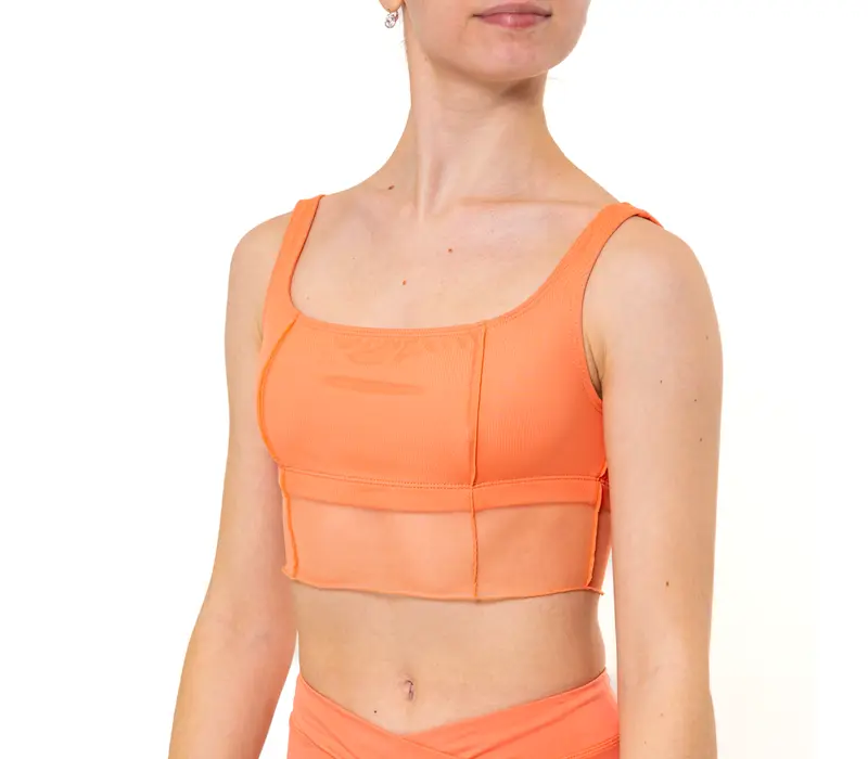Capezio Goddes Sculpt Bra, top cu bretele late - Caisă Apricot Capezio