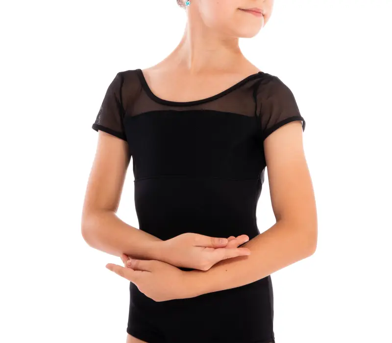 Capezio Galaxy, dres pentru copii cu mânecă scurtă Capezio Galaxy, dres pentru copii cu mânecă scurtă - Negru