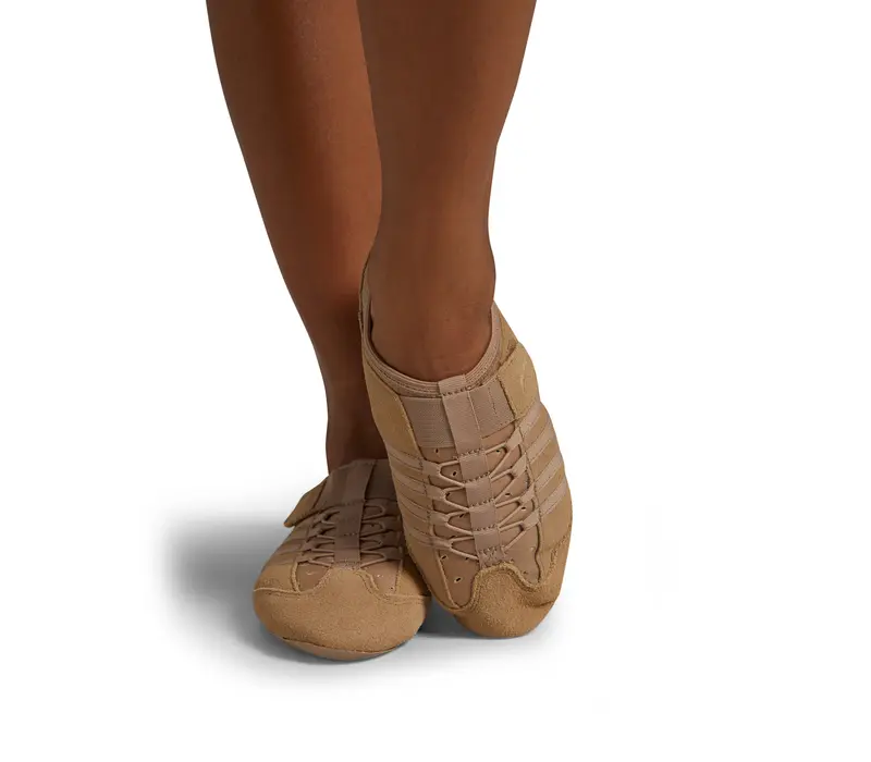 Capezio Jag PP16, pantofi de jazz pentru femei - Maro caramel Capezio