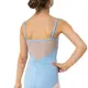 Capezio Lake leotard, dres pentru fetițe cu bretele subțiri și model floral - Albastru închis Capezio
