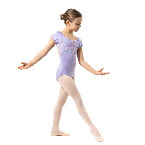 Capezio Lotus leotard, dres pentru fetițe cu mânecă scurtă și imprimeu floral