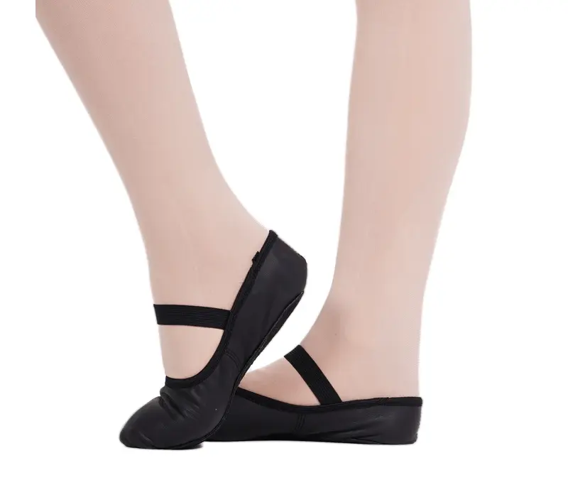 Capezio Luna, flexibili din piele  - Negru