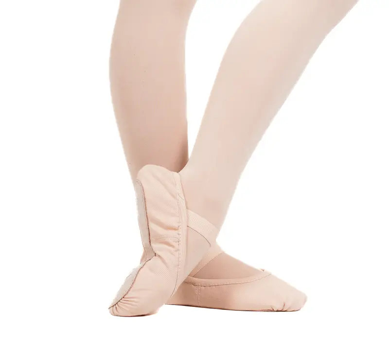 Capezio Luna, flexibili din piele  - Roz balet Capezio