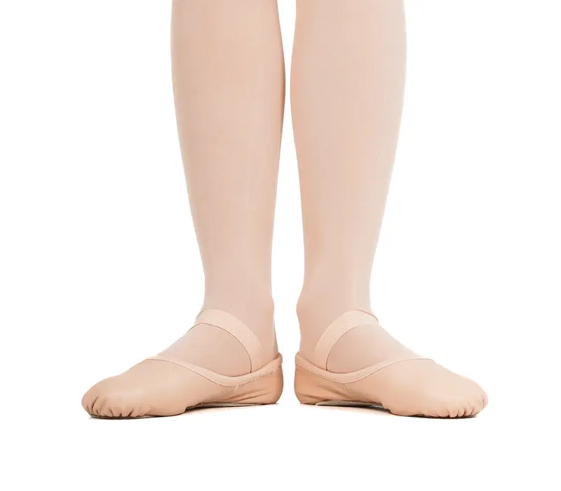 Capezio Luna, flexibili din piele  - Roz balet Capezio