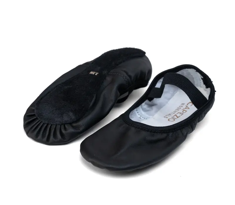 Capezio Luna, flexibili din piele  - Negru