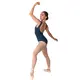 Capezio Meryl Boatneck Leotard, costum de balet - Albastru - steel blue