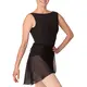 Capezio Meryl Boatneck Leotard, costum de balet - Negru