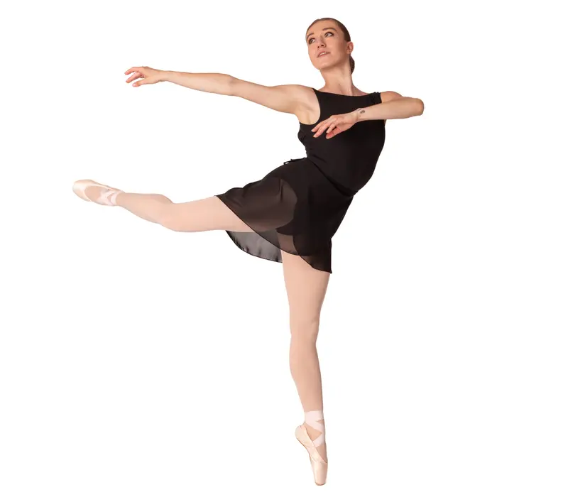 Capezio Meryl Boatneck Leotard, costum de balet - Negru