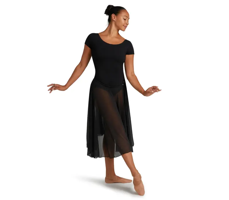 Capezio Mid Calf Full Circle skrit, fustă circulară pentru femei Capezio Mid Calf Full Circle skrit, fustă circulară pentru femei - Negru